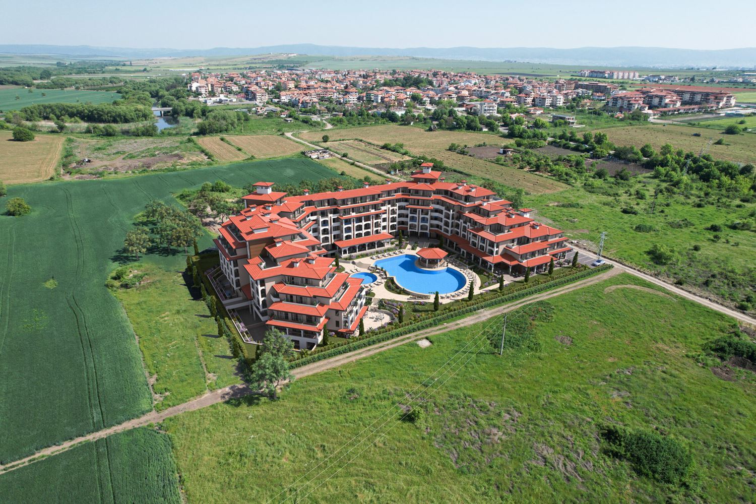 Luxusní apartmán s jednou ložnicí 50 m od moře v moderním komplexu v Aheloy