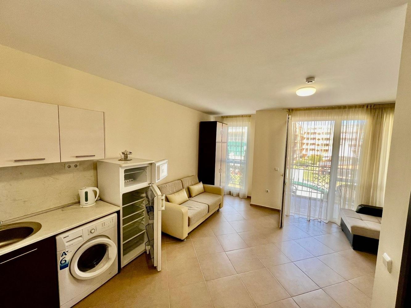 Plně zařízené studio v Sunny Beach – pohodlí, klid a vynikající vybavení