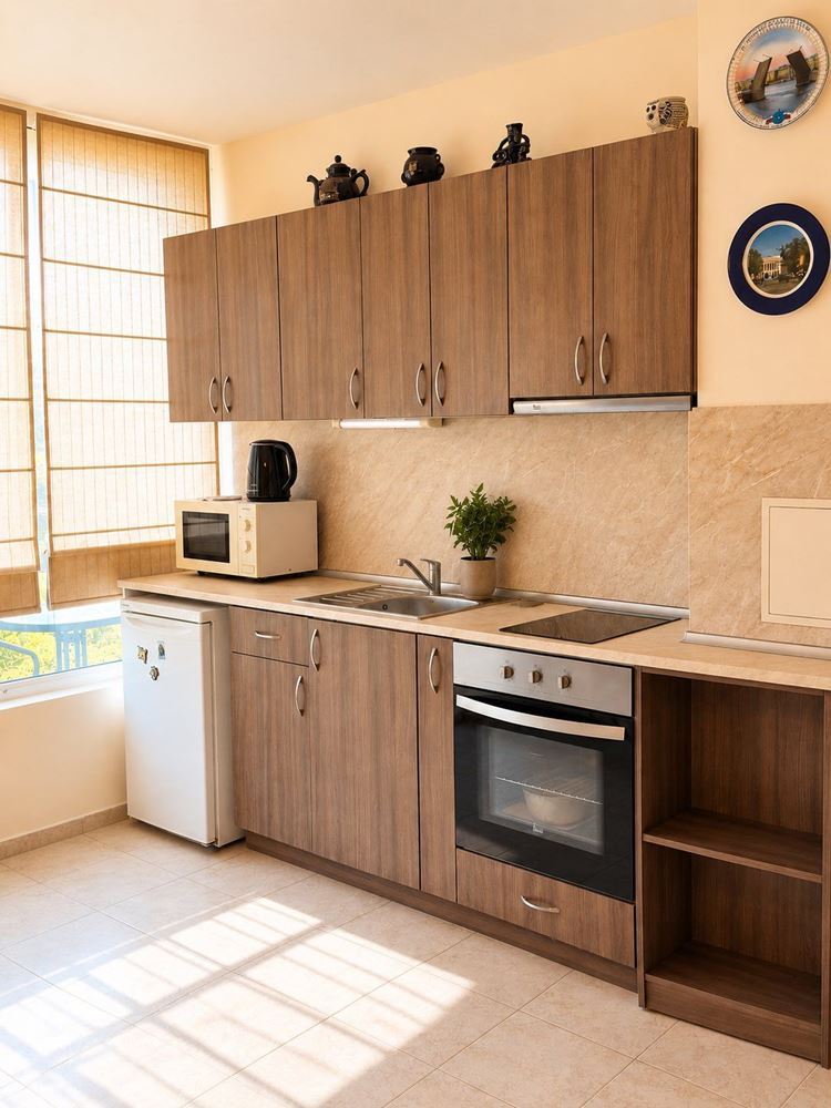 Pomorie, centrum a moře na dosah – útulný apartmán s jednou ložnicí a částečným výhledem na moře