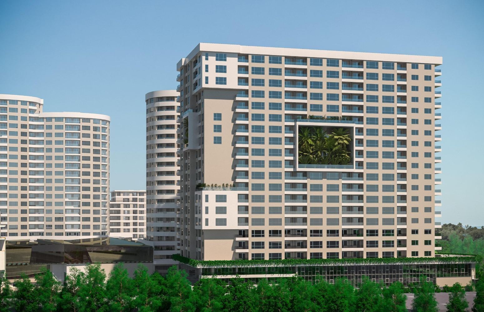 Prostorný apartmán s jednou ložnicí v luxusním komplexu v Burgasu s působivým panoramatickým výhledem