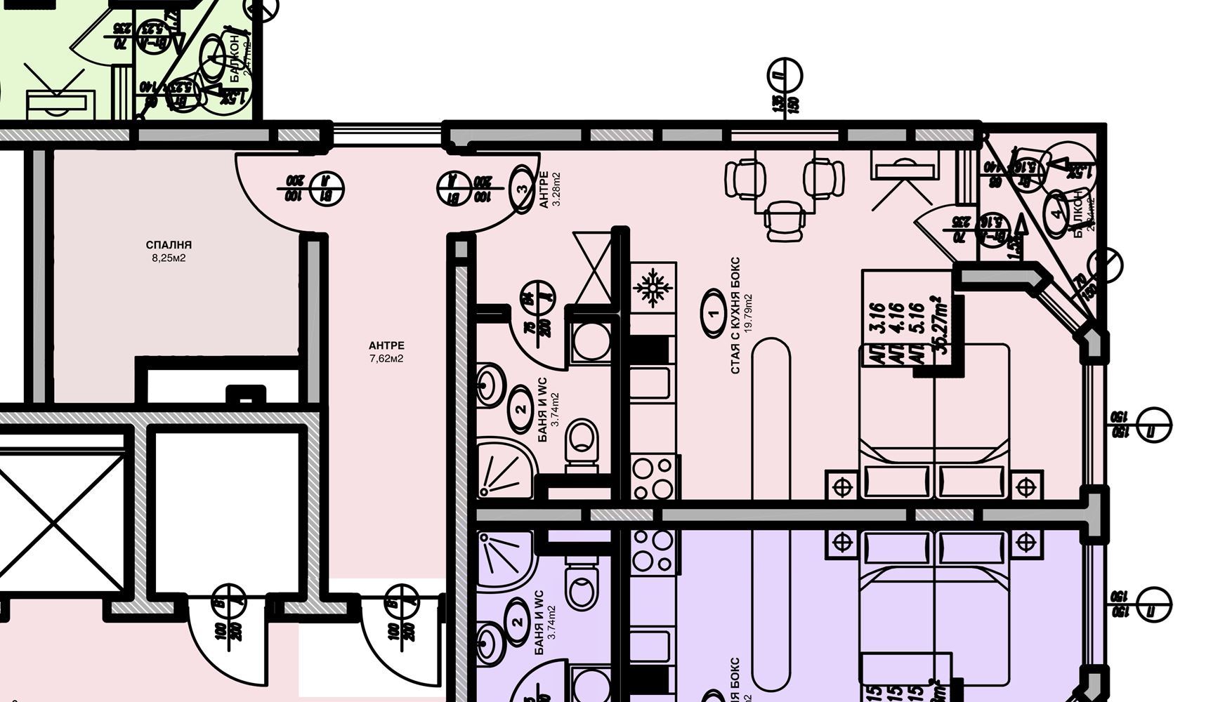 Útulný byt s jednou ložnicí s výhledem na bazén a zeleň ve Slunečném pobřeží – připraven k užívání