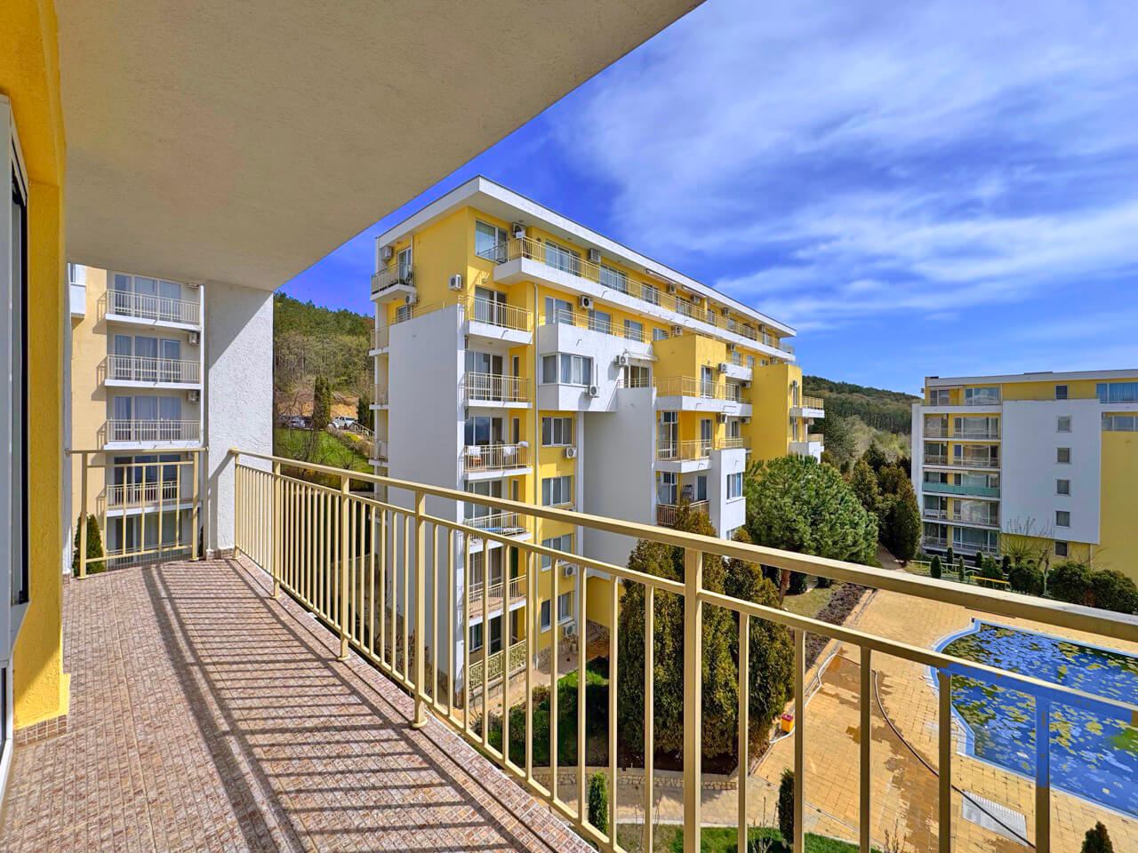 Apartmán s jednou ložnicí s výhledem na moře a bazén v prestižním komplexu ve Sveti Vlas