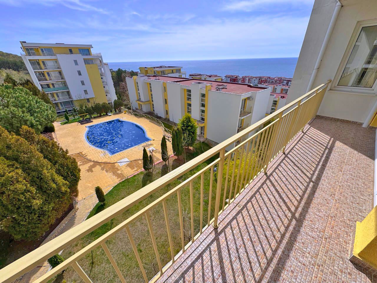 Apartmán s jednou ložnicí s výhledem na moře a bazén v prestižním komplexu ve Sveti Vlas