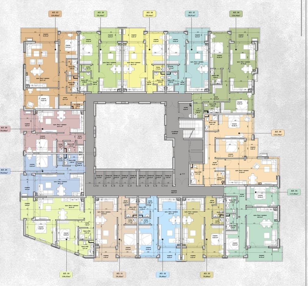 Světlý dvoupokojový apartmán ve vyšším patře v novém projektu v rezidenční čtvrti Slaveykov – pohodlí a moderní městský styl v Burgasu