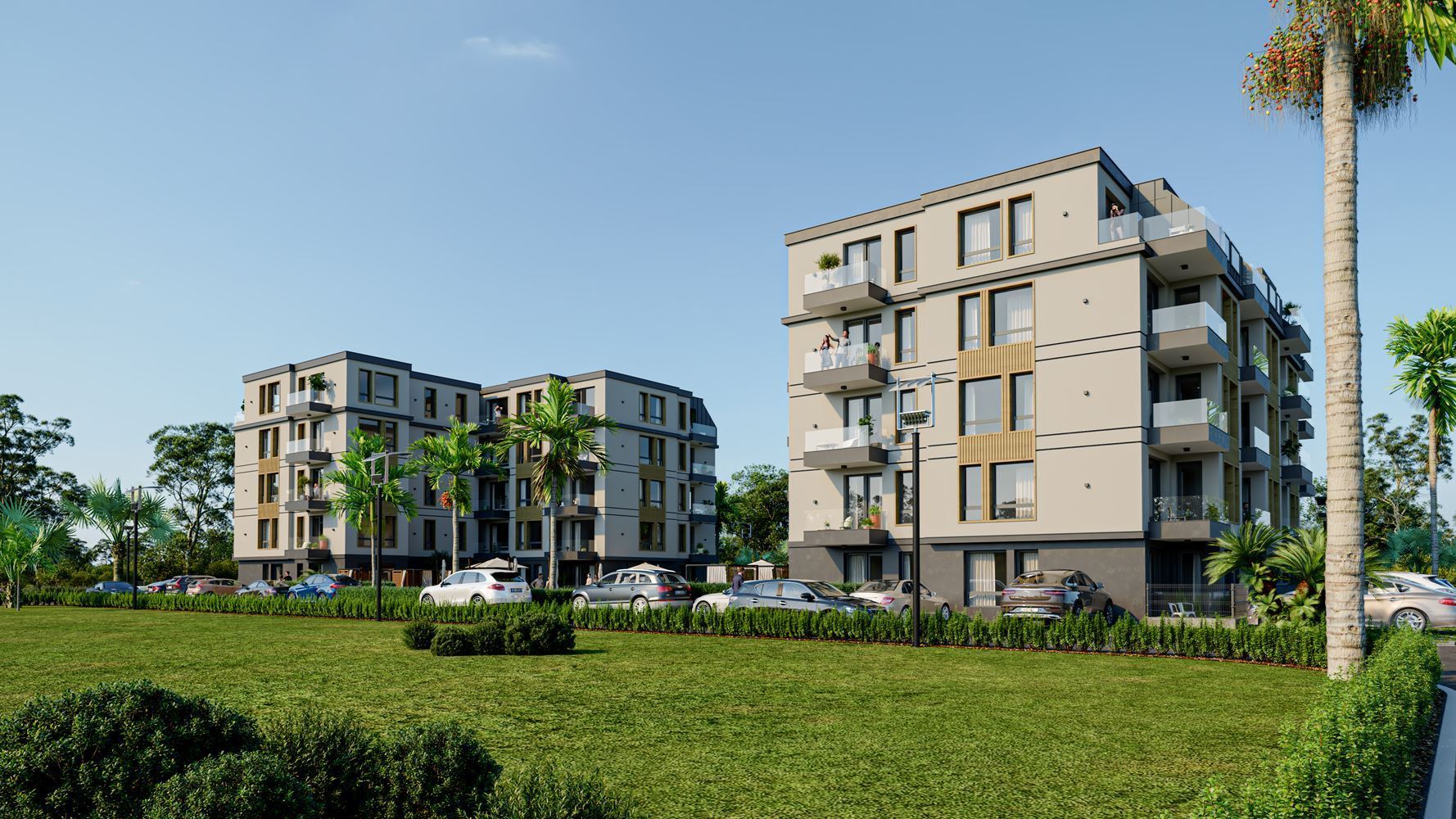 Prostorné a světlé studio v novém komplexu – 500 m od moře
