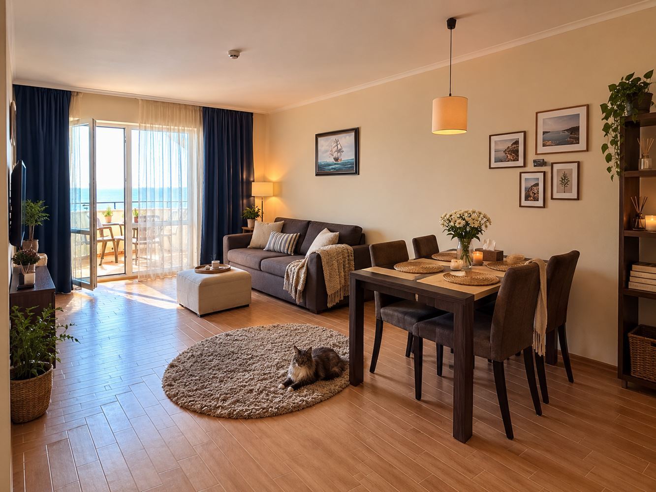 Apartmán s jednou ložnicí v první linii s panoramatickým výhledem na moře na Slunečném pobřeží