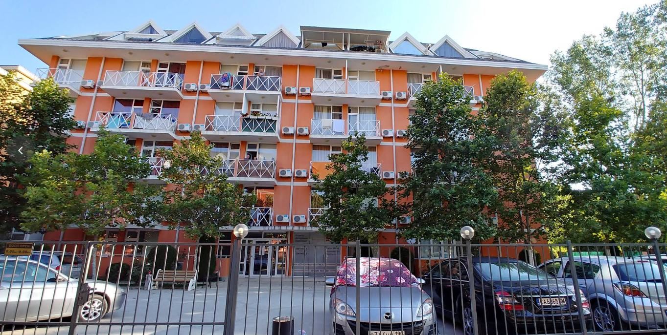 Útulný apartmán s jednou ložnicí v moderním komplexu, 500 metrů od pláže na Slunečném pobřeží