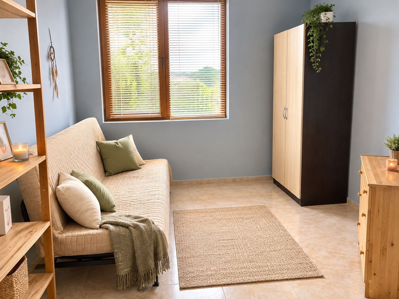 Prostorný apartmán se dvěma ložnicemi a výhledem do přírody v Nesebaru