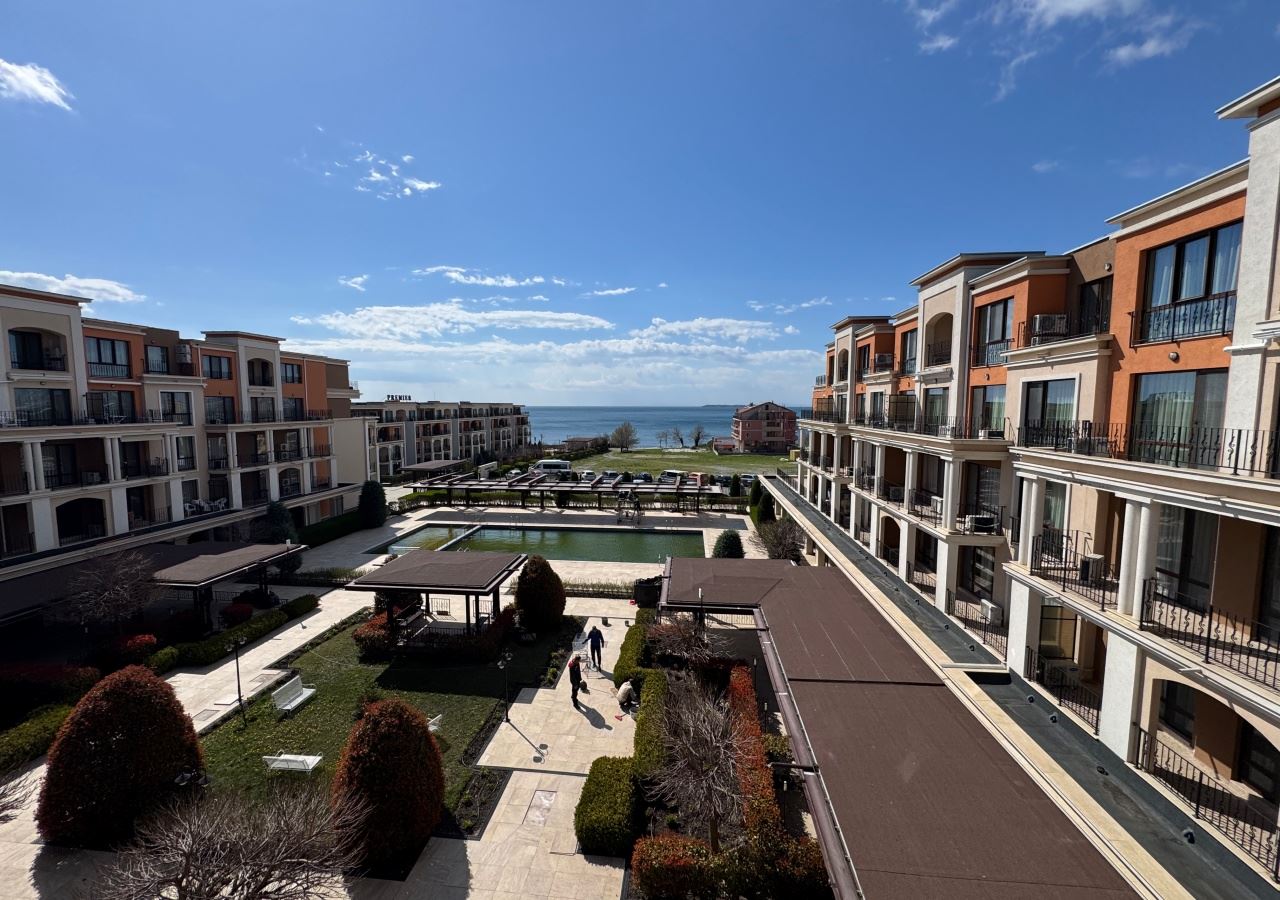 Studio v první linii u moře s výhledem na moře v luxusním komplexu – plně zařízené a připravené k užívání