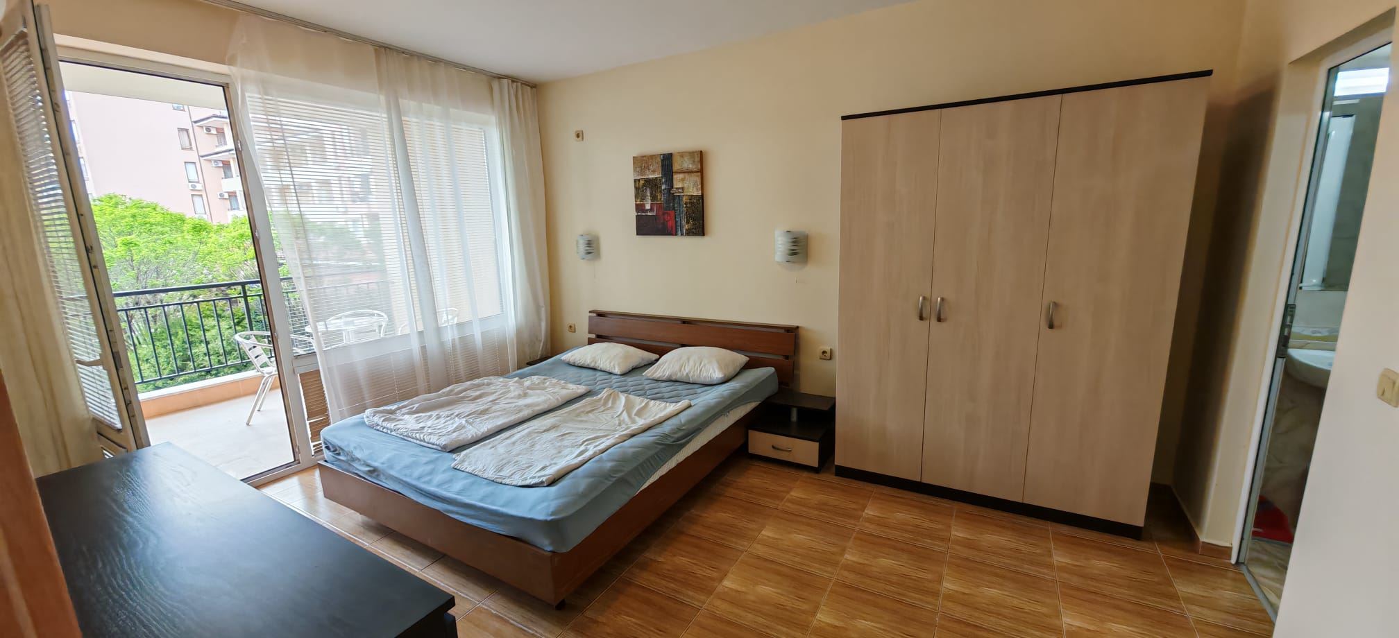 Prostorný apartmán s jednou ložnicí s výhledem na bazén v luxusním komplexu ve Sveti Vlas