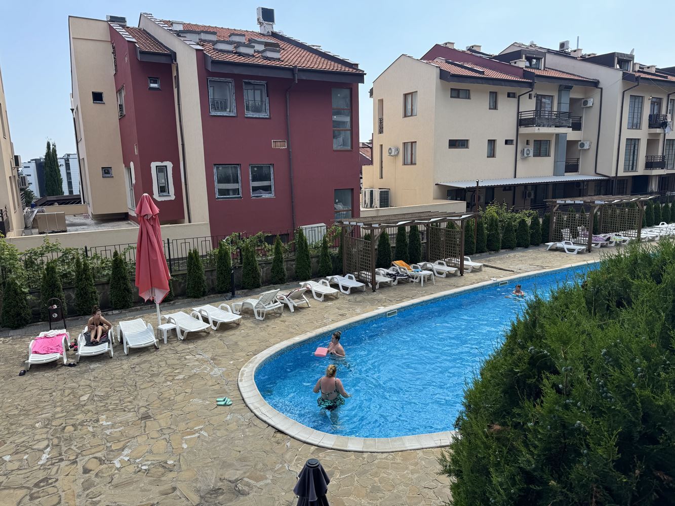 Zařízené studio ve Sveti Vlas – útulný domov u moře v komplexu s vynikajícím vybavením