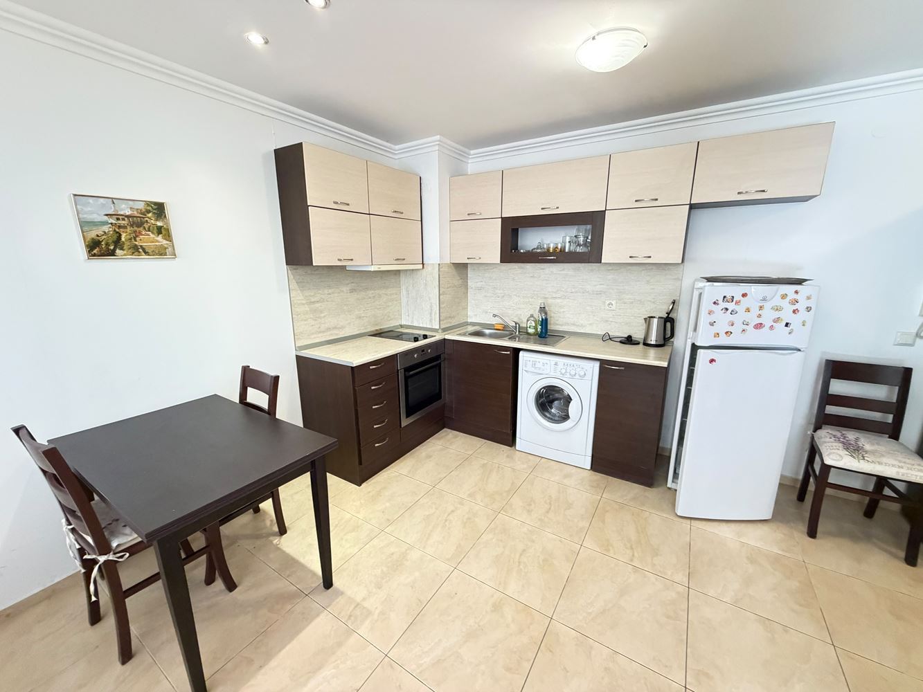 Apartmán v první linii u moře s přímým přístupem na pláž ve Sveti Vlas – vlastní zahrádka u apartmánu