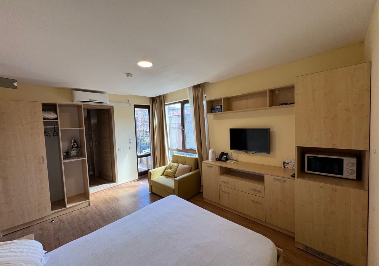 Studio v první linii u moře ve Sveti Vlas – kombinace lokality a komfortu