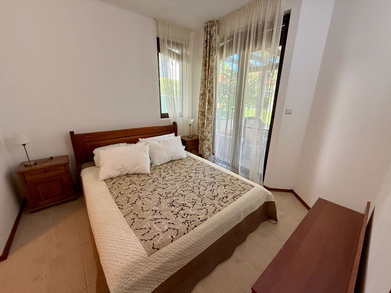 Útulný apartmán s jednou ložnicí, zahrádkou a vynikajícím vybavením v oblasti Sunny Beach