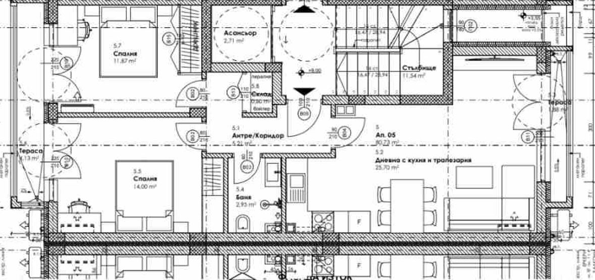Byt se dvěma ložnicemi  v novostavbě v Meden Rudnik, zóna B