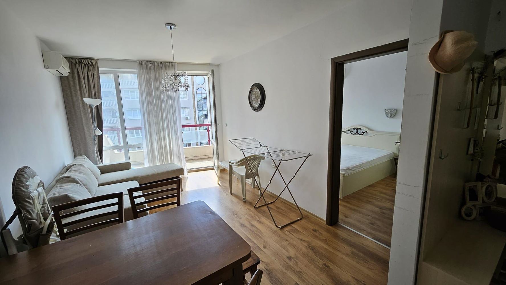 Apartmán s jednou ložnicí v Nesebaru s vybavením a vynikajícím zázemím v komplexu
