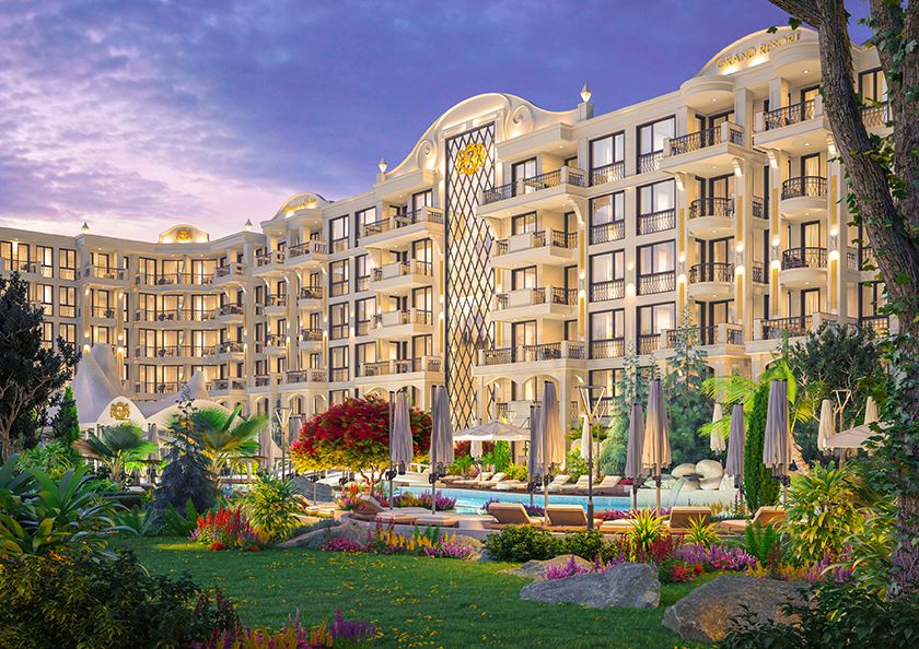 Útulný byt s jednou ložnicí v luxusním komplexu v Slunečném pobřeží