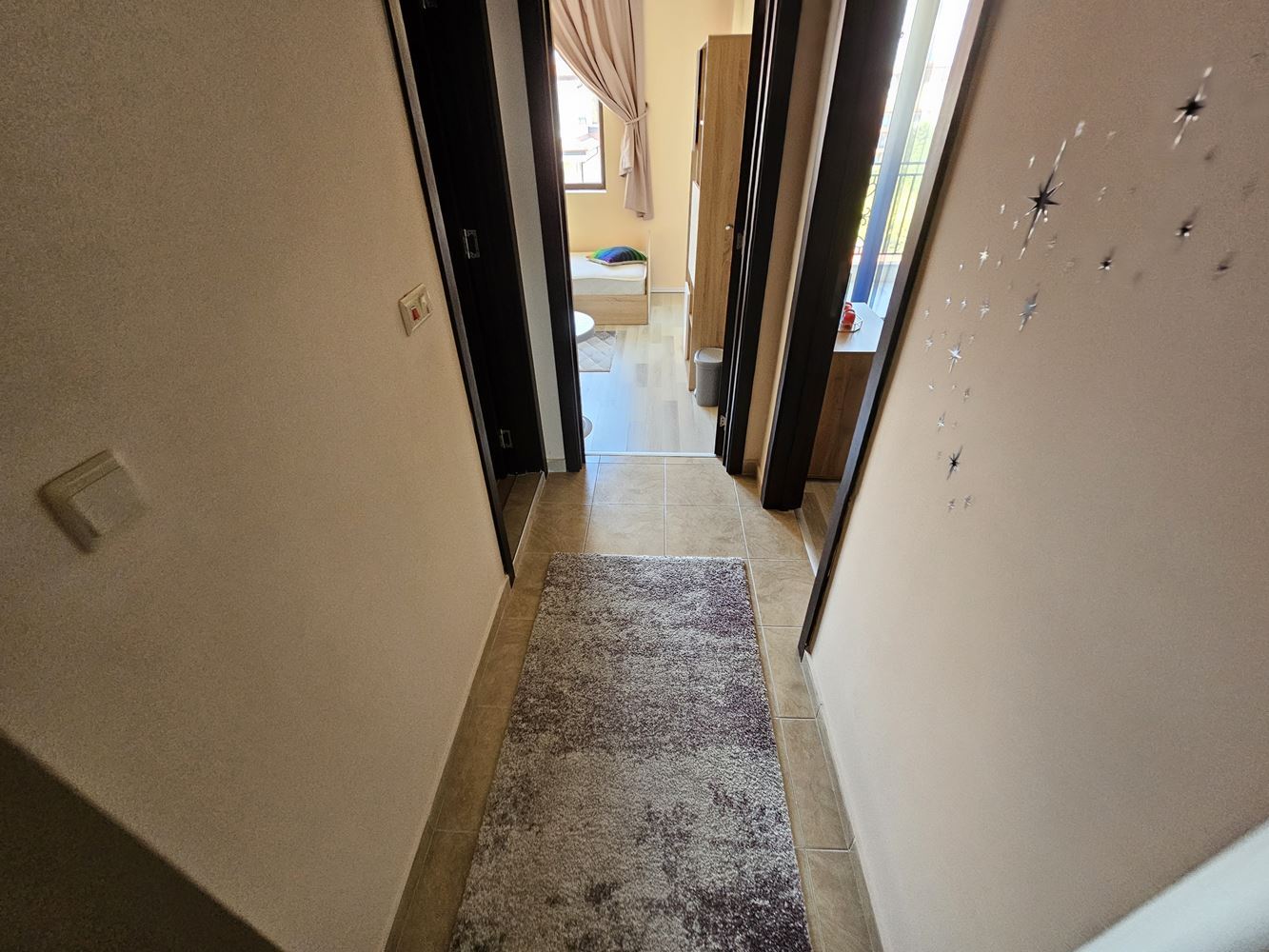 Třípokojový apartmán s výhledem na moře – poslední patro se dvěma terasami v komplexu v Nesebaru