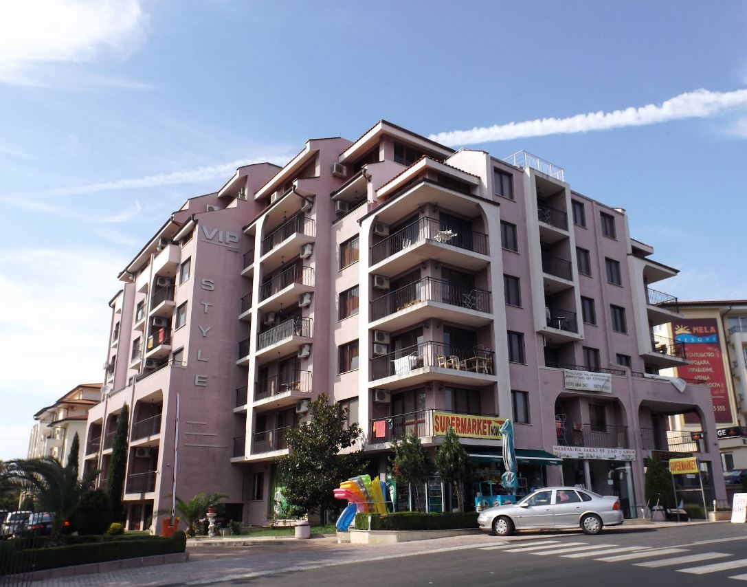 Útulný apartmán s jednou ložnicí v moderním komplexu na Slunečním pobřeží
