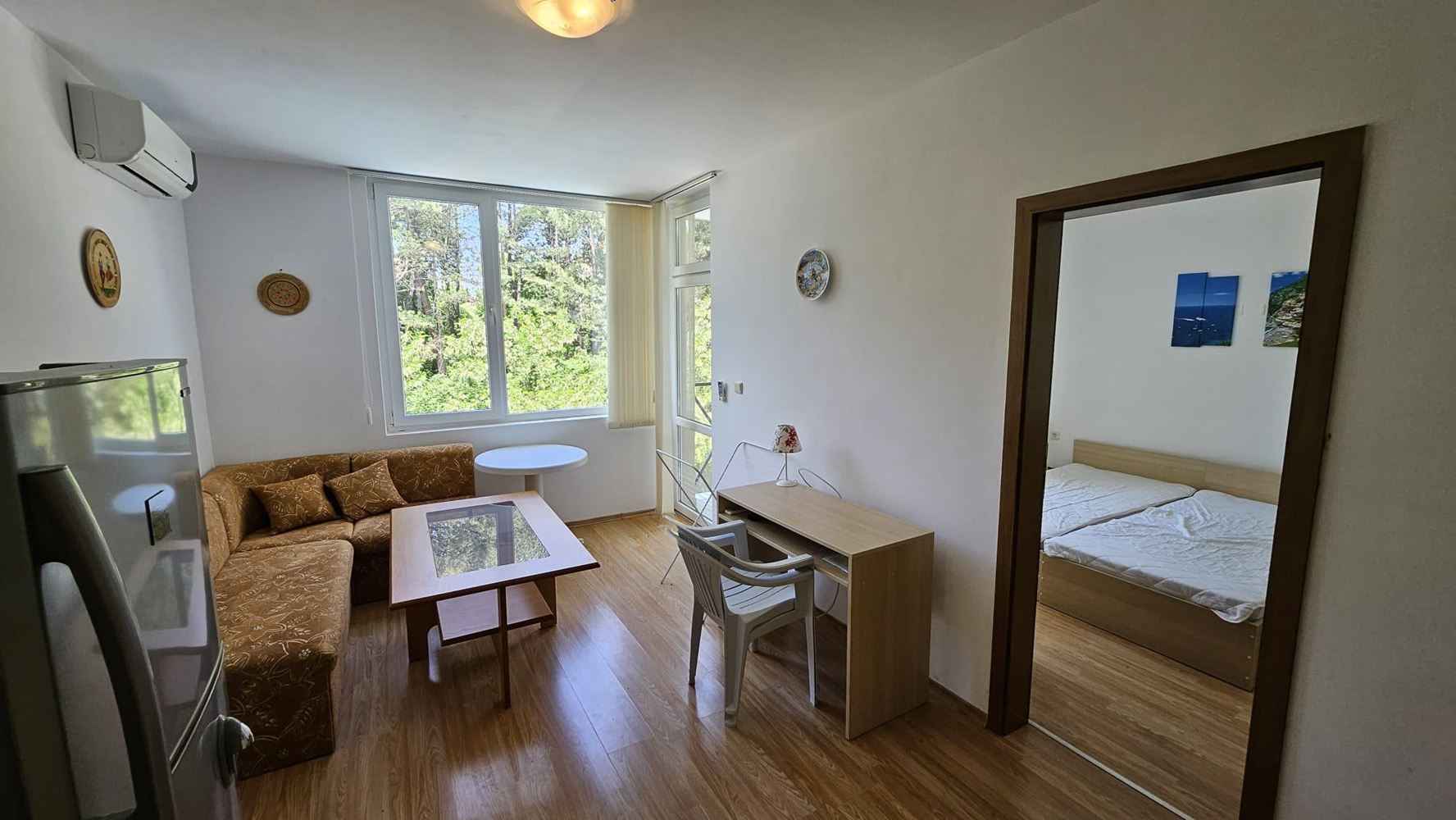 Útulný apartmán s jednou ložnicí v moderním komplexu, 500 metrů od pláže na Slunečném pobřeží