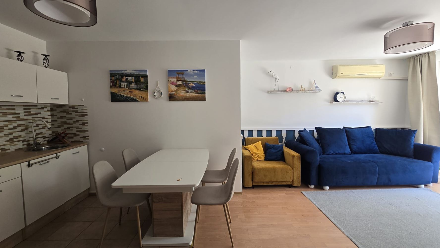 Stylový apartmán s jednou ložnicí v elitním komplexu ve Sveti Vlas – komfort, klid a celoroční pohodlí