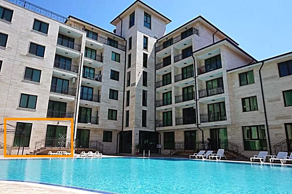 Jedno-ložnicový apartmán v centru Sunny Beach – zařízený, přízemí s výbornou polohou