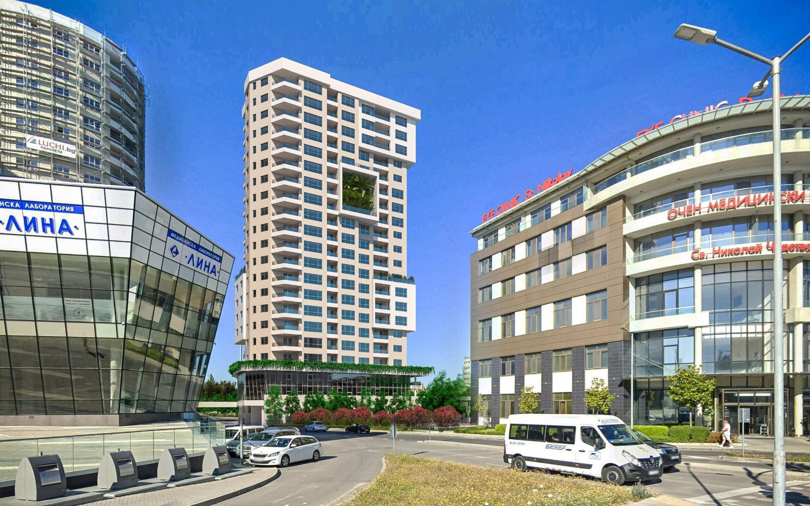 Moderní apartmán se dvěma ložnicemi a výhledem na jezero v Burgasu. S parkovacím místem!