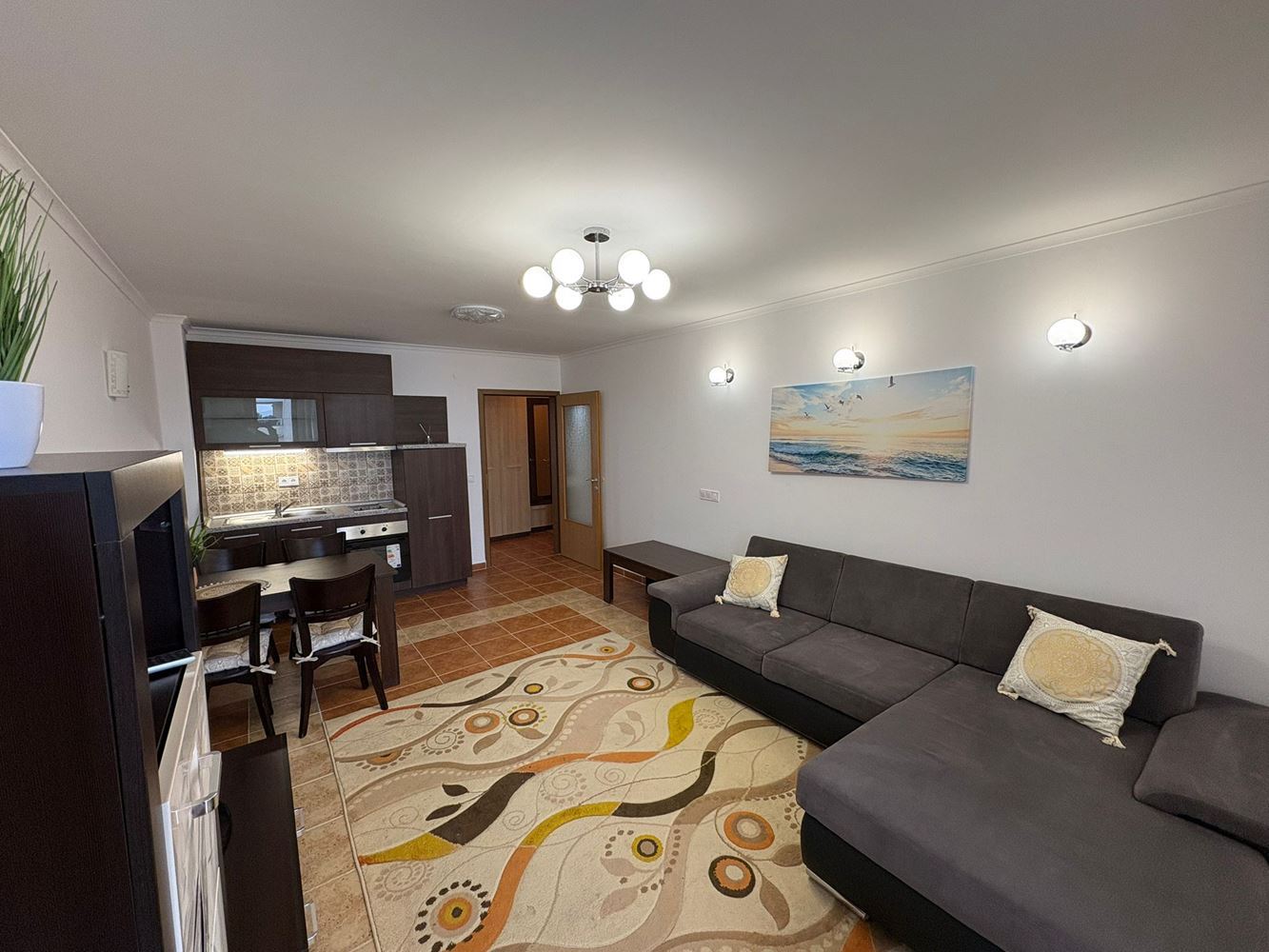 Panoramatický dvoupokojový apartmán na první linii moře v Pomorie s přímým výhledem na moře