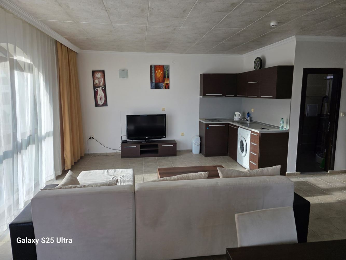 Byt s jednou ložnicí s výhledem na moře a starý Nesebar ve Sveti Vlas