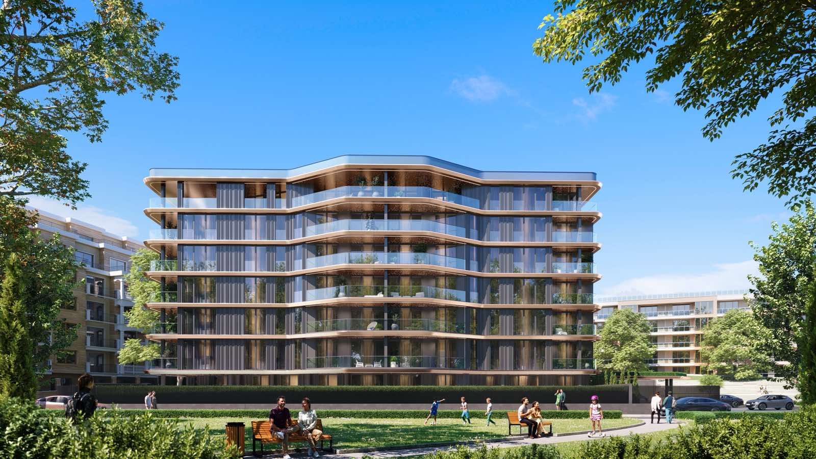 Apartmán s jednou ložnicí a soukromou zahradou v Nesebaru – unikátní lokalita u Mořského parku a jižní pláže