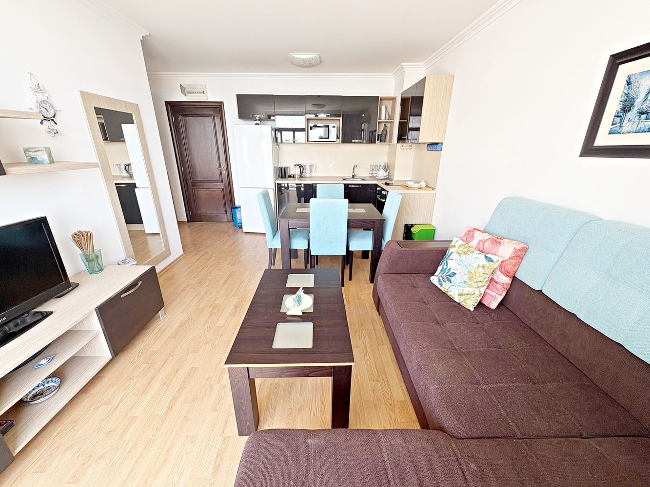 Luxusní apartmán s jednou ložnicí s panoramatickým výhledem na moře v první linii ve Sveti Vlas