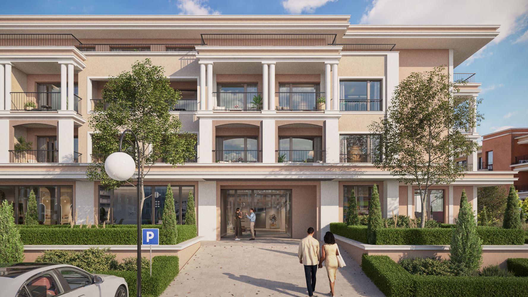 Dvoupokojový apartmán s panoramatickým výhledem na moře v novém prémiovém komplexu v první linii u moře ve Sveti Vlas