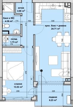 Světlý dvoupokojový apartmán ve vyšším patře v novém projektu v rezidenční čtvrti Slaveykov – pohodlí a moderní městský styl v Burgasu