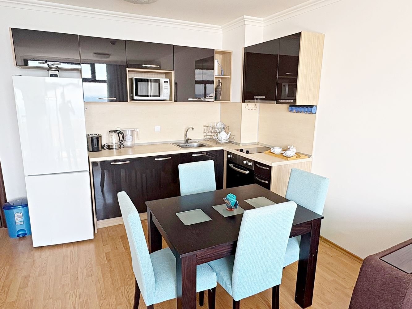 Luxusní apartmán s jednou ložnicí s panoramatickým výhledem na moře v první linii ve Sveti Vlas