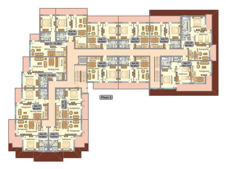 Prostorný apartmán s jednou ložnicí na první linii v malebné Ravdě