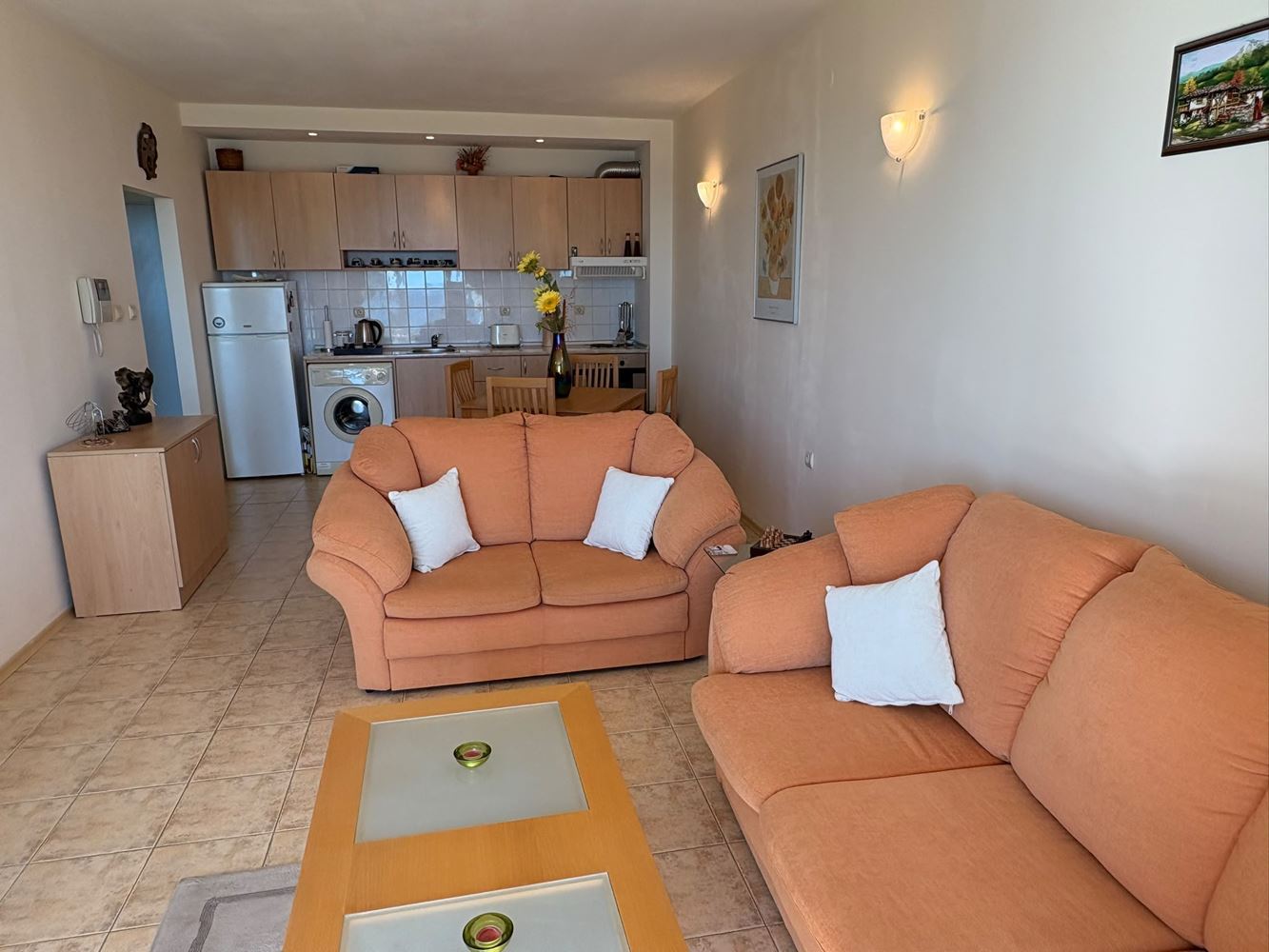 První linie v Sveti Vlas – prostorný apartmán s jednou ložnicí a výhledem na moře