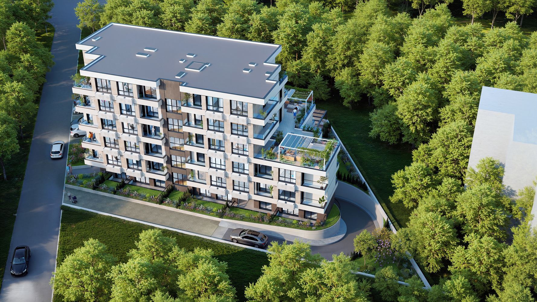 Prostorný apartmán se dvěma ložnicemi v novém komplexu na Slunečném pobřeží, jen několik minut od moře