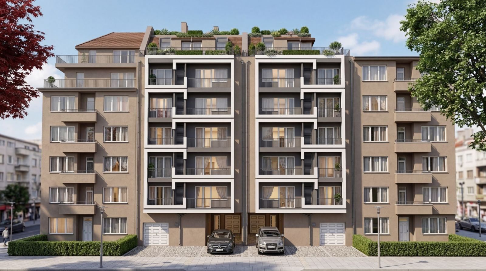 Panoramatický byt nad městem – prostorný byt s jednou ložnicí, dvěma terasami a pocitem svobody