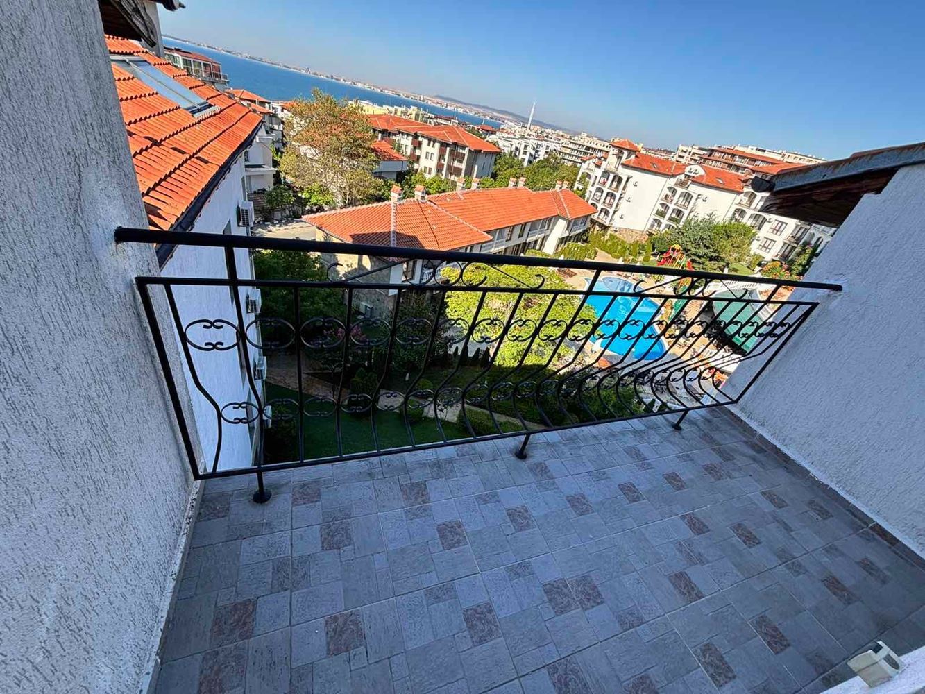 Útulný byt s jednou ložnicí a panoramatickým výhledem na moře ve Sveti Vlas