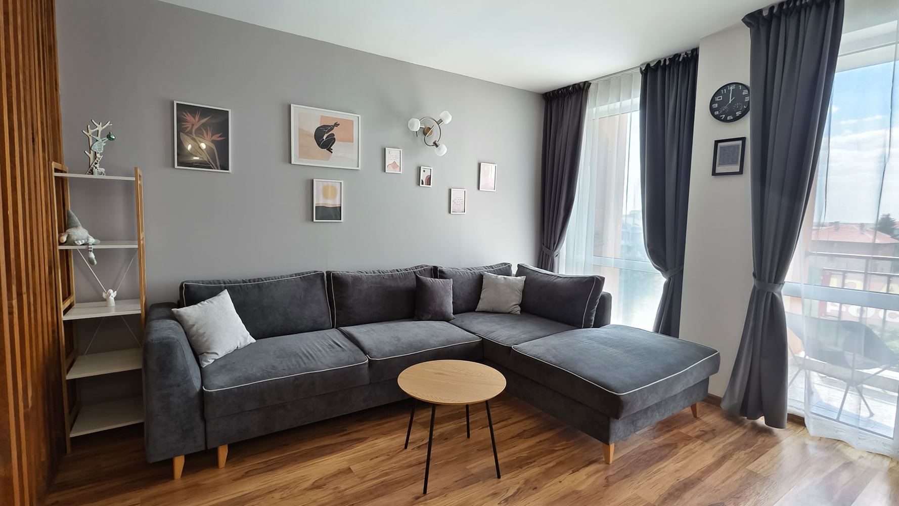 Prostorné moderně zařízené studio s oddělenou ložnicí v komplexu v Aheloy – připravené k nastěhování