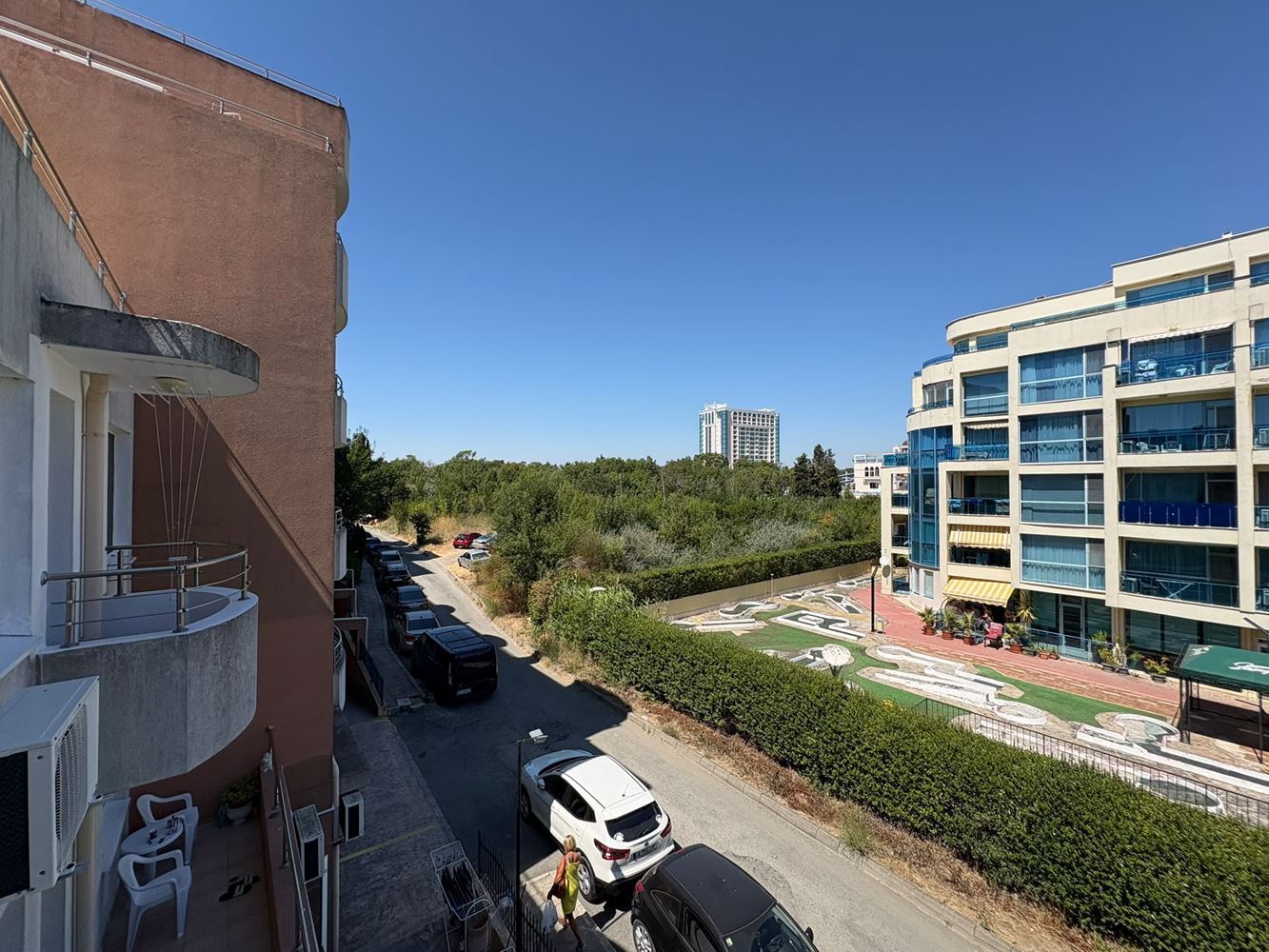 Pomorie 300 m od moře – zařízený apartmán s jednou ložnicí v komplexu s bazénem