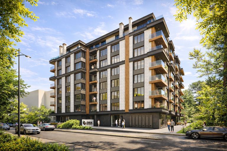 Prostorný apartmán se 2 ložnicemi a panoramatickou lodžií v novém domě v rezidenční čtvrti Slaveykov, Burgas