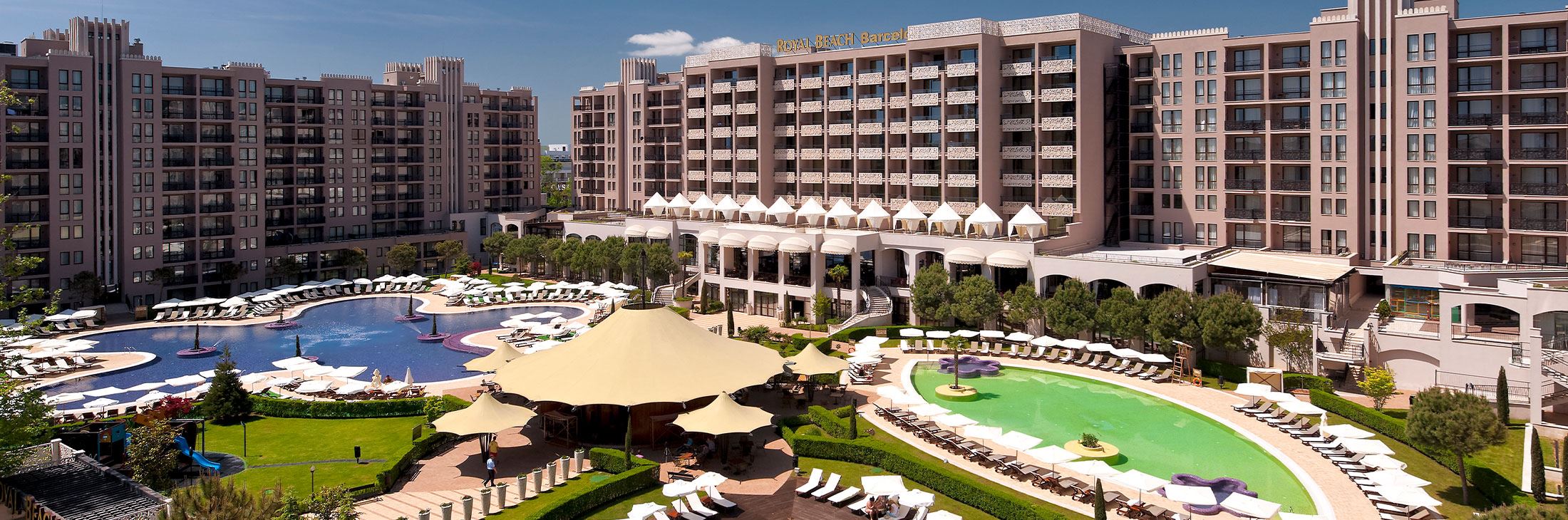 Exkluzivní studio se zahradou a přímým přístupem k bazénu – 100 m od moře ve Slunečném pobřeží