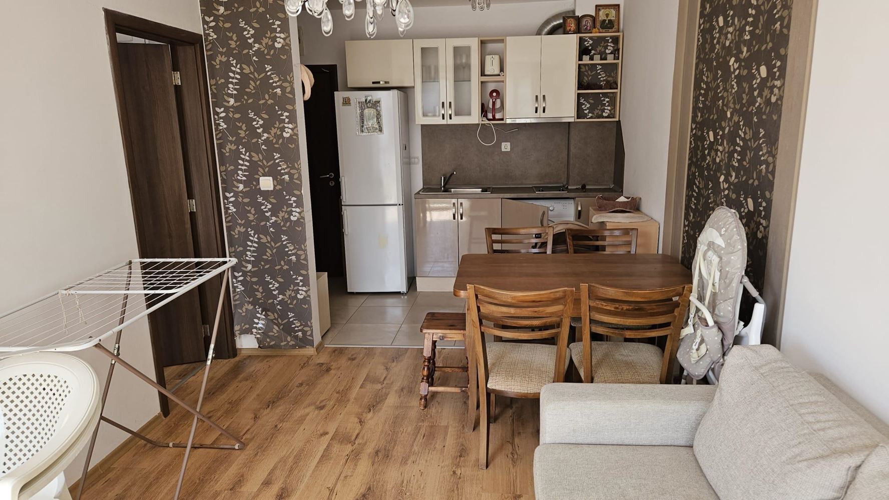 Apartmán s jednou ložnicí v Nesebaru s vybavením a vynikajícím zázemím v komplexu