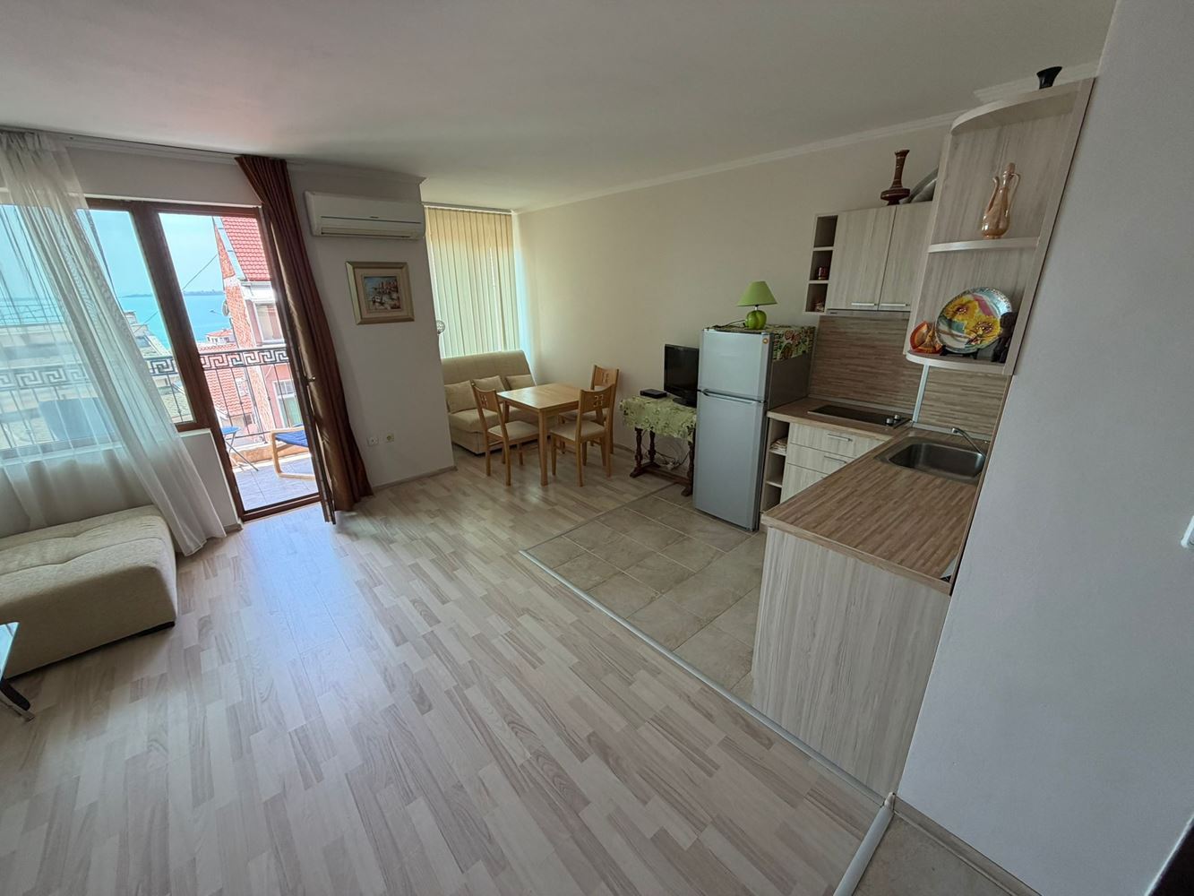 Sveti Vlas: mimořádně prostorné studio s panoramatickým výhledem na moře