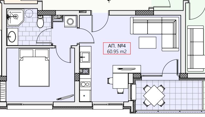 Nový dvoupokojový byt v luxusním moderním komplexu ve Sveti Vlasu.