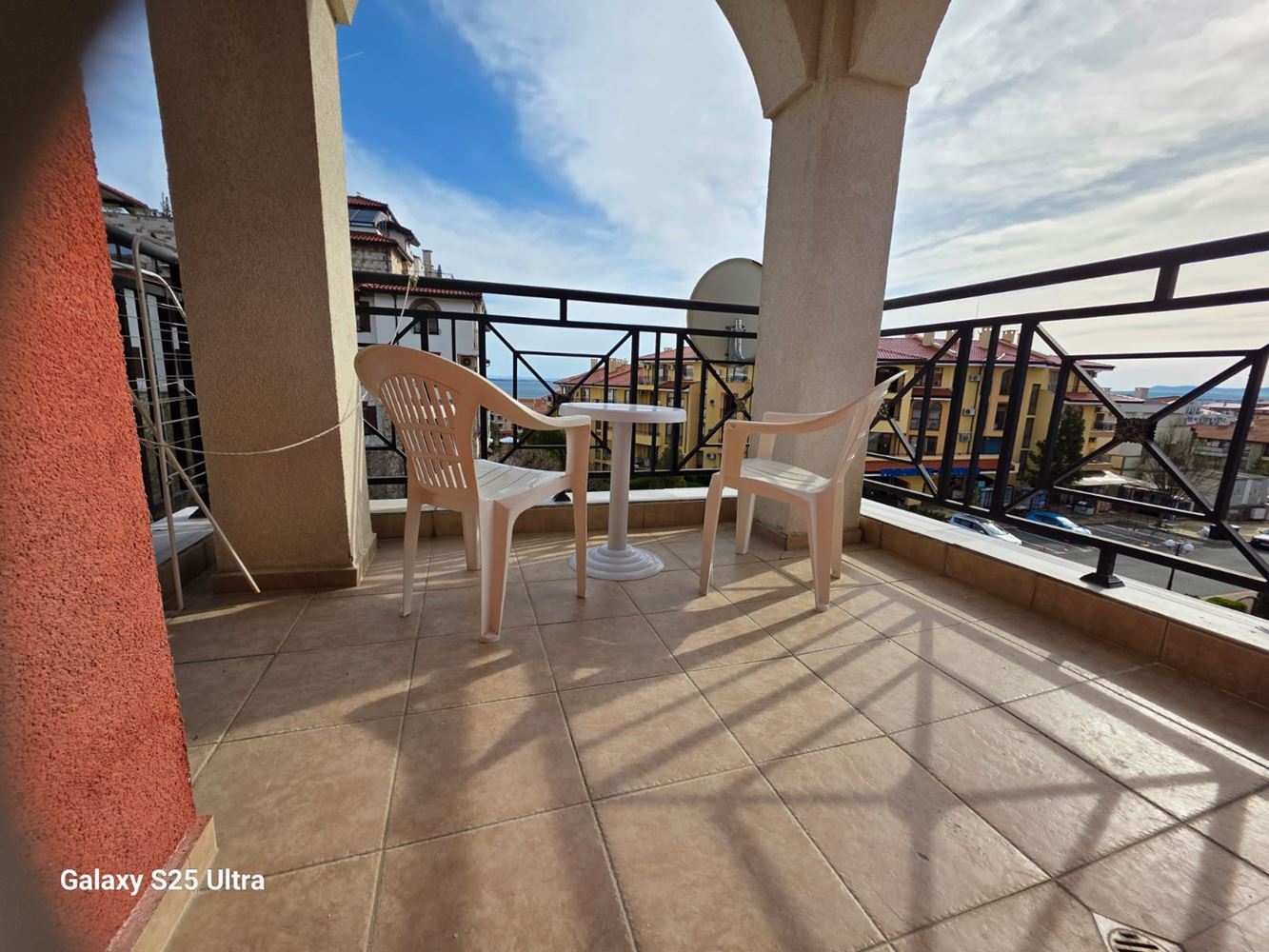 Byt s jednou ložnicí s výhledem na moře a starý Nesebar ve Sveti Vlas