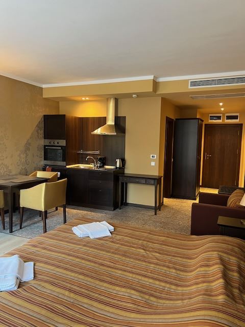 Prostorné studio v luxusním komplexu jen 50 m od pláže v Slunečném pobřeží