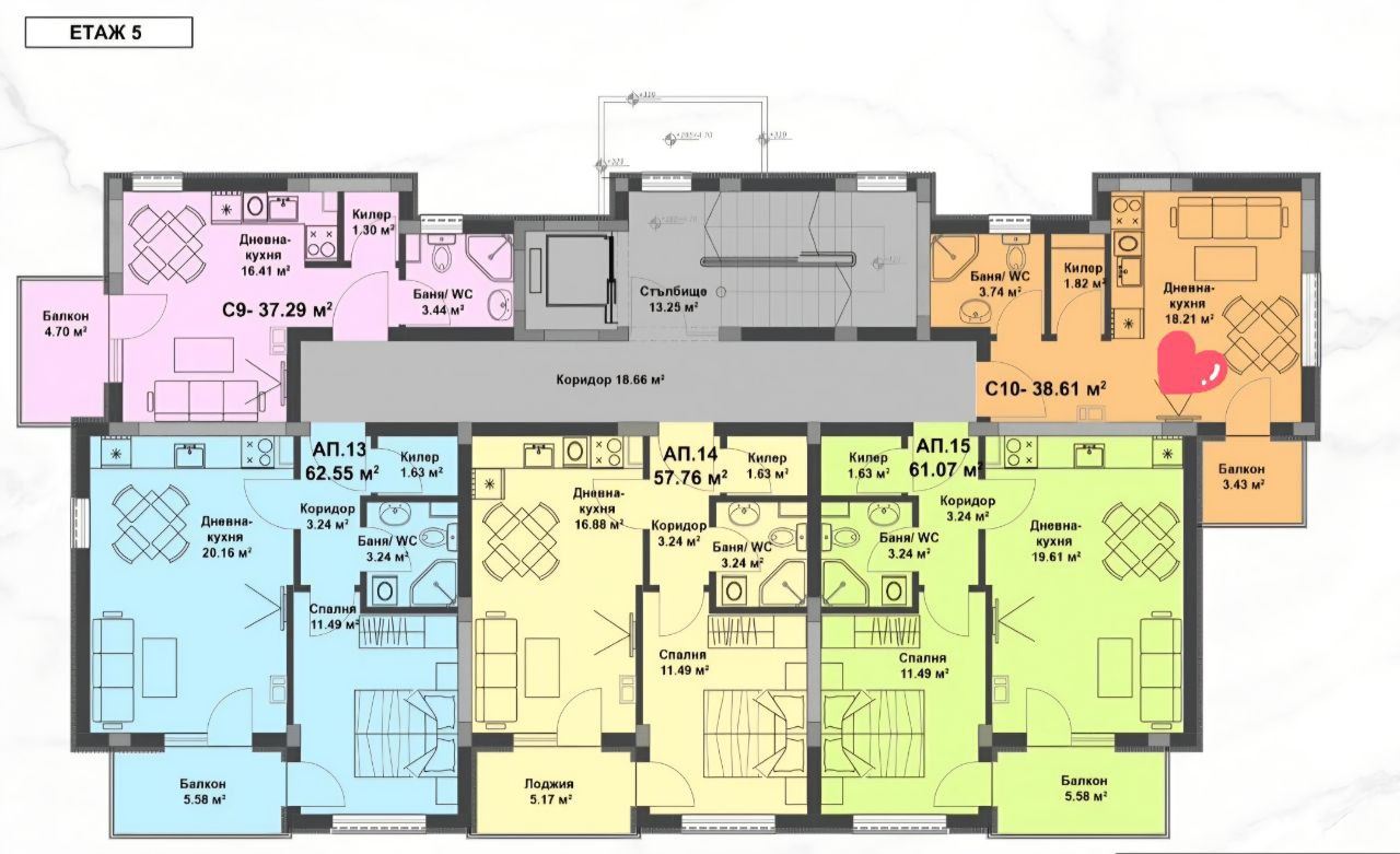 Studio bez poplatku za údržbu ve Slunečném Pobřeží – komfort a pohodlí jen několik minut od moře