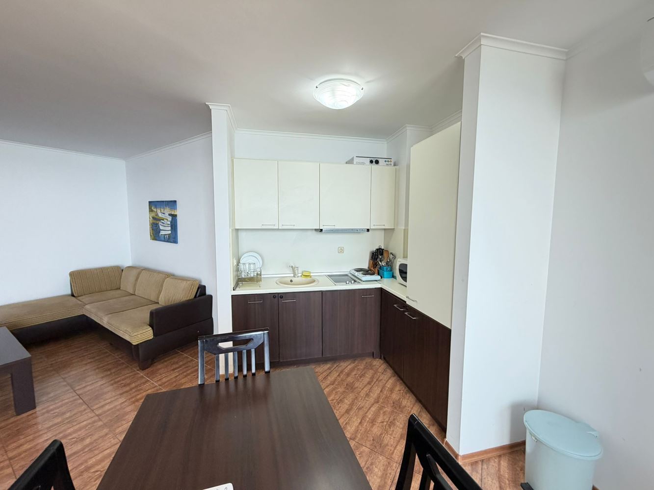 Apartmán se dvěma ložnicemi a přímým výhledem na moře v první linii u moře v Nesebaru